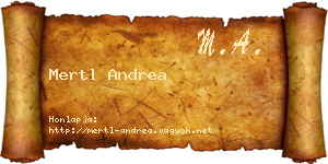 Mertl Andrea névjegykártya
